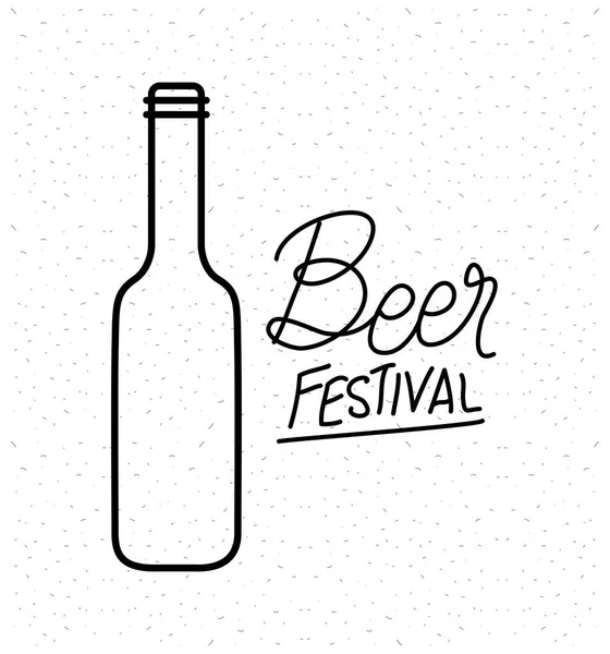 Botella de cerveza de diseño vectorial festival — Archivo Imágenes Vectoriales