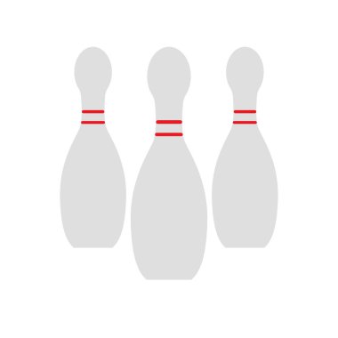 Bowling lobutları düz stil vektör tasarımı