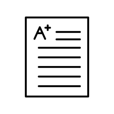 Not satırı biçim vektör tasarımı ile okul sınavı