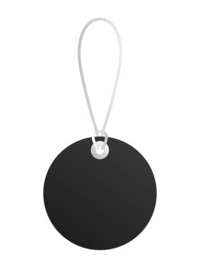 siyah mockup etiket vektör tasarımı