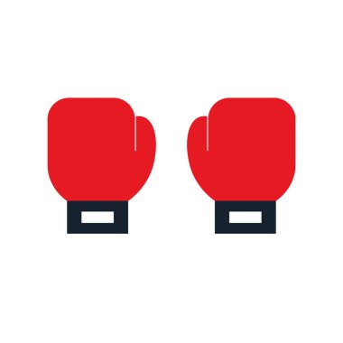 Boks eldivenleri düz biçim ikon vektör tasarımı