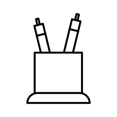 Kupa satırı biçim vektör tasarımı içindeki kalemler