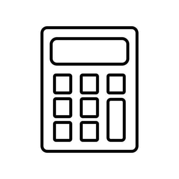 Calculadora herramienta línea estilo icono vector diseño — Archivo Imágenes Vectoriales