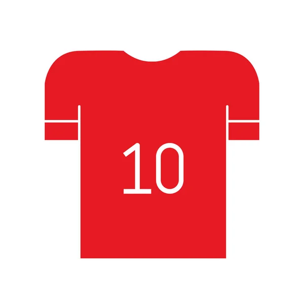 Amerikaans voetbal tshirt platte stijl icoon vector ontwerp — Stockvector