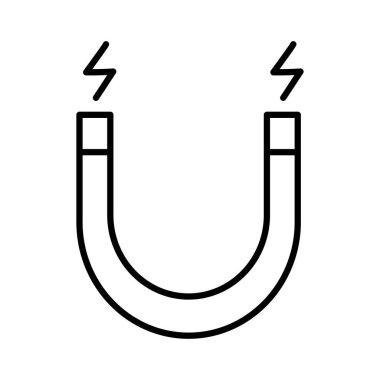 İzole mıknatıs çizgisi biçim vektör tasarımı