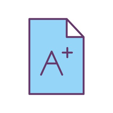 Not satırlı okul sınavı ve biçim vektör tasarımını doldur