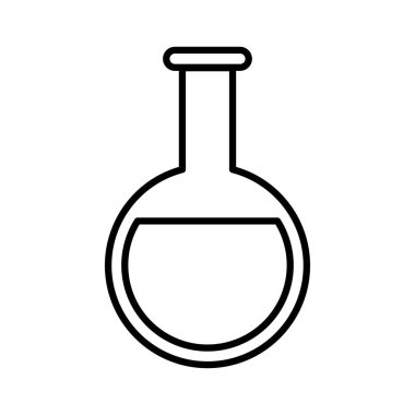 Kimya matarası çizgisi biçim vektör tasarımı