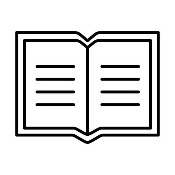 Libro abierto línea estilo icono vector diseño — Archivo Imágenes Vectoriales