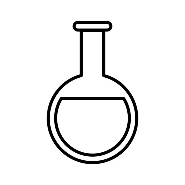 Design de vetor ícone estilo linha frasco química —  Vetores de Stock