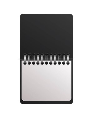 İzole edilmiş açık model defter vektör tasarımı