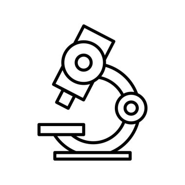 Kimya mikroskop çizgisi biçim vektör tasarımı