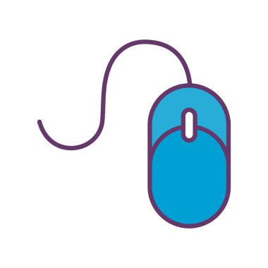 Dijital fare satırı ve biçim ikonu vektör tasarımını doldur