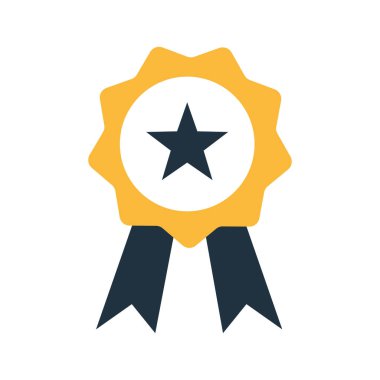 Yıldız düz simge vektör tasarımlı mühür