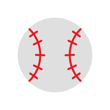 Beyzbol düz simge vektör tasarımı topu
