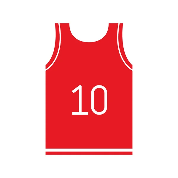 Basketbol düz stil ikon vektör tasarımının tişörtü — Stok Vektör