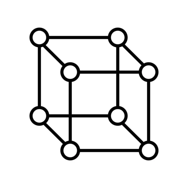 Squara atom line style icon vektordesign — Stockvektor
