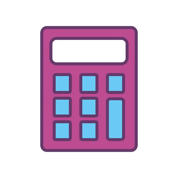 Calculator tool line and fill style icon vector design — Stock Vector