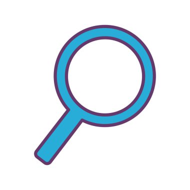 lupe çizgisi ve biçim ikonu vektör tasarımı
