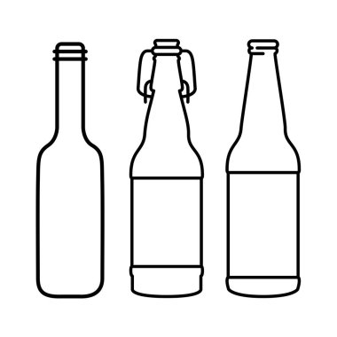 bira şişeleri ikon vektör tasarımı