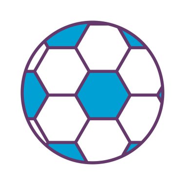 Futbol topu çizgisi ve biçim ikonu vektör tasarımı