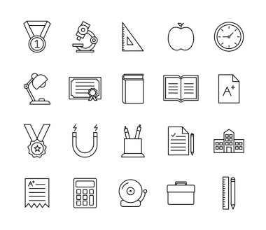 okul satırı biçim vektör dizaynı