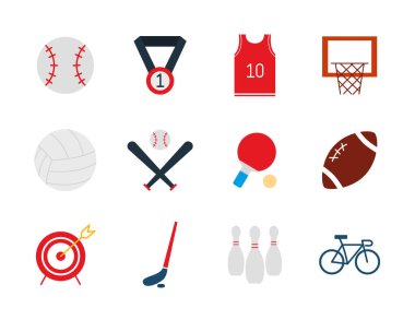 Spor düz biçim ikonu vektör dizaynı