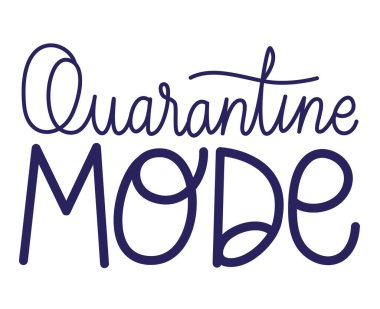 Karantina kipi metin vektör tasarımı