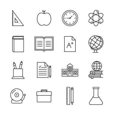 okul satırı biçim vektör dizaynı