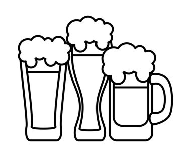 bira bardakları ikon vektör tasarımı