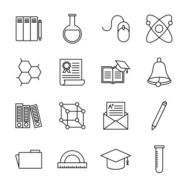 okul satırı biçim vektör dizaynı