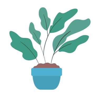 Ot vektör tasarımı içinde izole edilmiş bitki