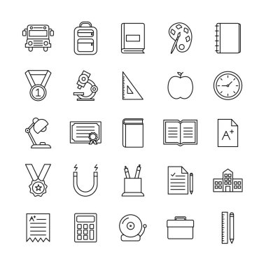 okul satırı biçim vektör dizaynı