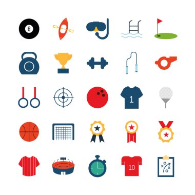 Spor düz biçim ikonu vektör dizaynı