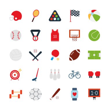 Spor düz biçim ikonu vektör dizaynı