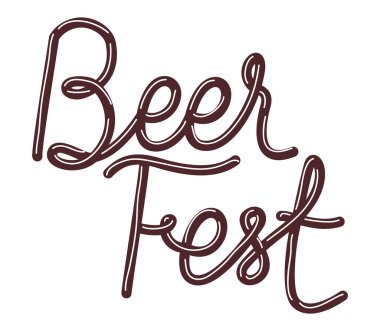 Bira festivali metin vektör tasarımı