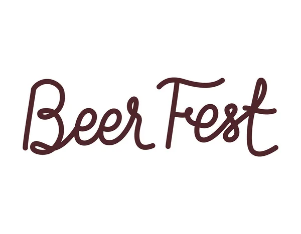 Cerveza fest texto vector de diseño — Vector de stock