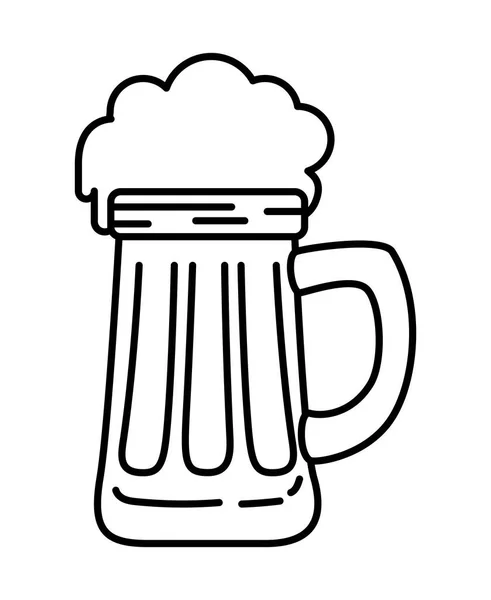 Bier glas pictogram vector ontwerp — Stockvector