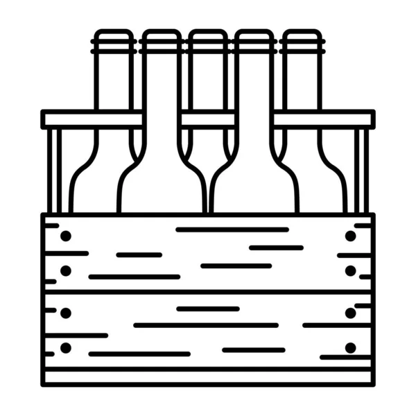 Bouteille de bière boîte vectoriel design — Image vectorielle