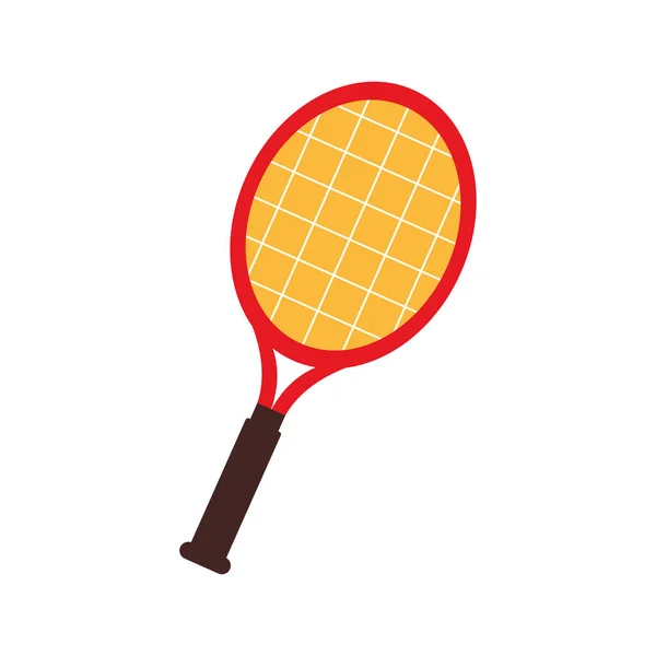 테니스 라켓 플랫 스타일 아이콘 벡터 설계 — 스톡 벡터