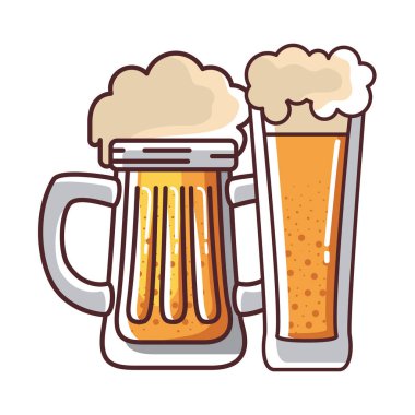 bira bardakları ikon vektör tasarımı