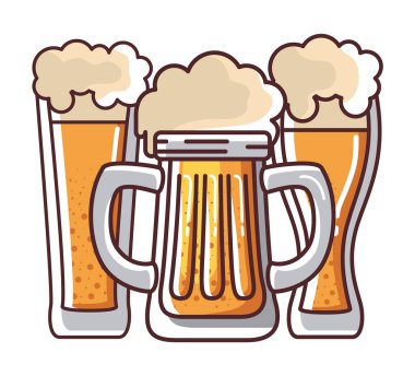 bira bardakları ikon vektör tasarımı