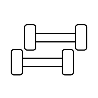 spor salonu ağırlık çizgisi simgesi vektör tasarımı
