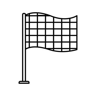 Yarış bayrağı çizgisi biçim vektör tasarımı