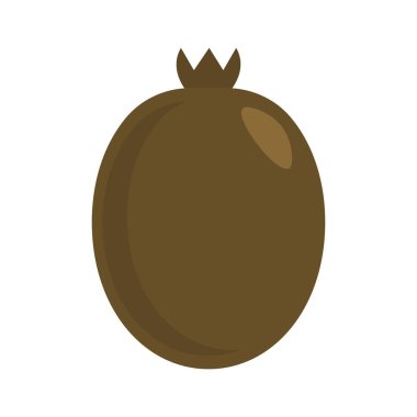 kiwi meyve yassı biçim vektör tasarımı