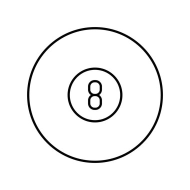 bilardo sekiz top çizgisi biçim vektör tasarımı