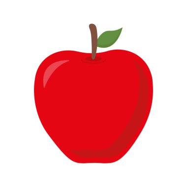elma meyvesi yassı simge vektör tasarımı