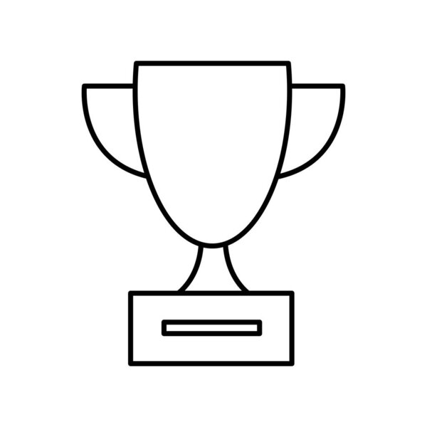 trophy line style icon vector design