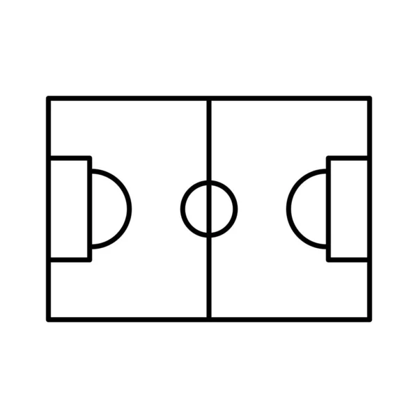 Linea di campo da calcio stile icona vettoriale design — Vettoriale Stock