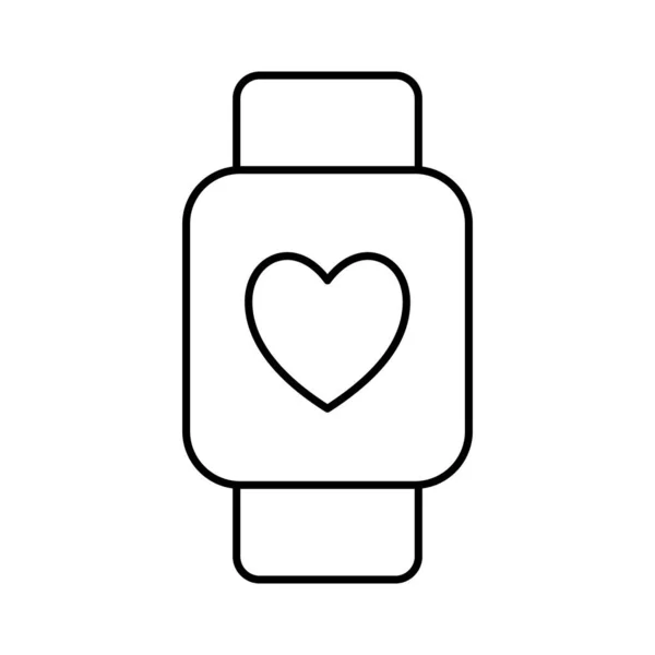 Smartwatch line style icon vector design — Stock Vector