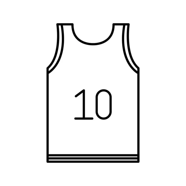 Camiseta de la línea de baloncesto icono de estilo diseño de vectores — Archivo Imágenes Vectoriales